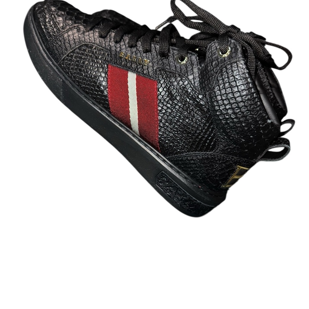 Men’s BALLY Croc Embossed Leather Sneakers US 8.5 - Picture 4 of 9
